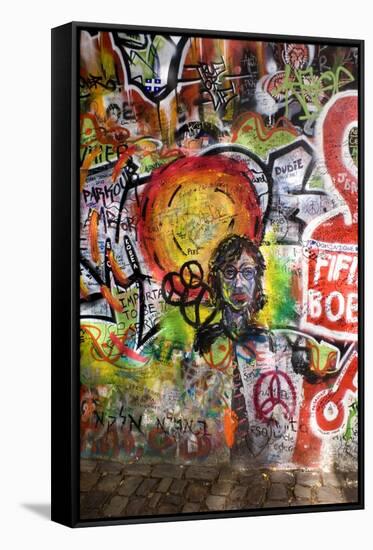 Lennon Wall, Prague-Mark Williamson-Framed Stretched Canvas