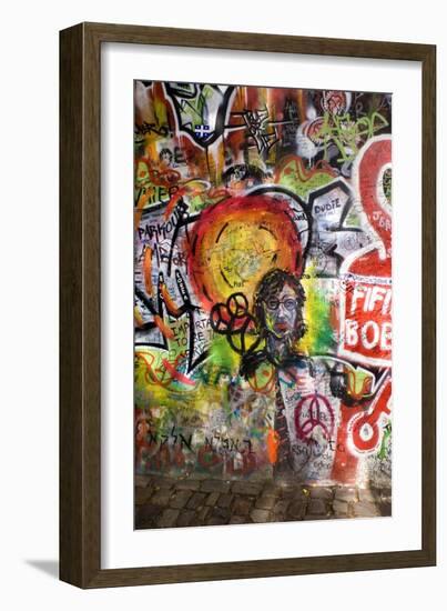 Lennon Wall, Prague-Mark Williamson-Framed Photographic Print