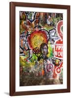 Lennon Wall, Prague-Mark Williamson-Framed Photographic Print