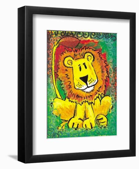 Lenny the Lion-Julia Hulme-Framed Art Print