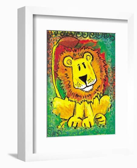 Lenny the Lion-Julia Hulme-Framed Art Print