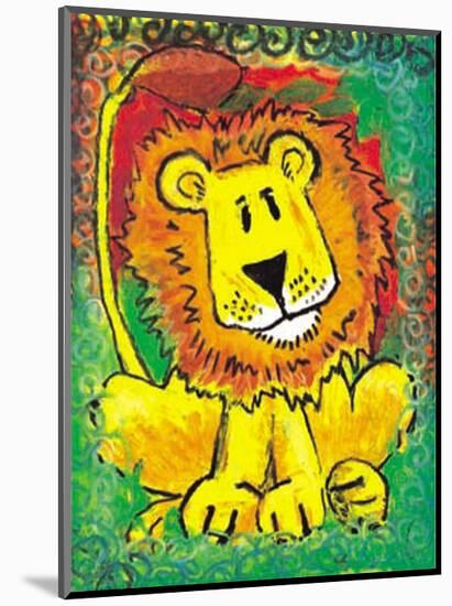 Lenny the Lion-Julia Hulme-Mounted Art Print