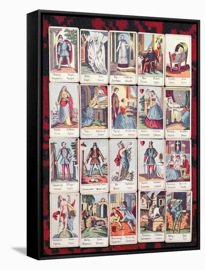 Lenormand Cards in Four Languages (Hungarian, German, Serb and Croatian)-Hungarian-Framed Stretched Canvas
