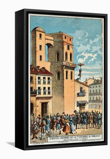 Lenormand Jumps from the Tower of the Montpellier Observatory, 1783, 19th Century-null-Framed Stretched Canvas