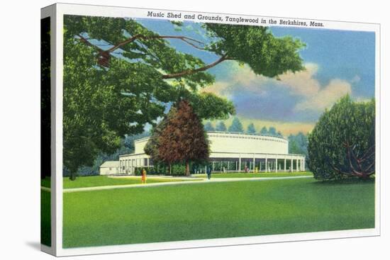 Lenox, Massachusetts - View of the Tanglewood Music Shed and Grounds-Lantern Press-Stretched Canvas