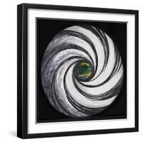 Lense Swirl with Palm Tree, 2005-Carolyn Hubbard-Ford-Framed Giclee Print