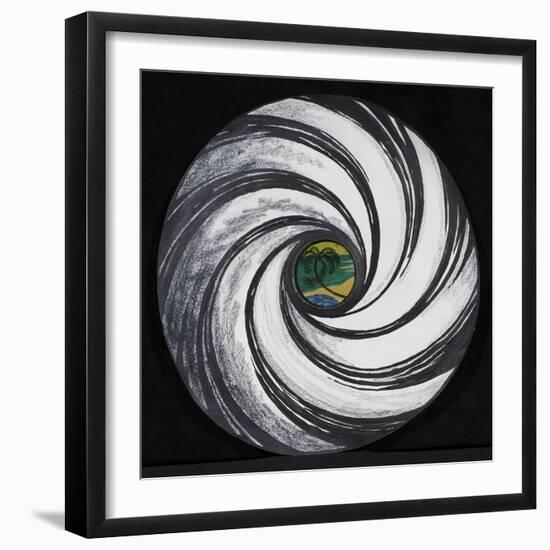 Lense Swirl with Palm Tree, 2005-Carolyn Hubbard-Ford-Framed Giclee Print