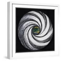 Lense Swirl with Palm Tree, 2005-Carolyn Hubbard-Ford-Framed Giclee Print