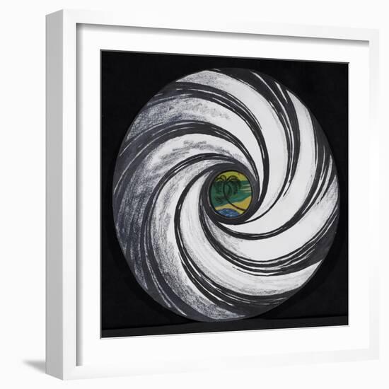 Lense Swirl with Palm Tree, 2005-Carolyn Hubbard-Ford-Framed Giclee Print