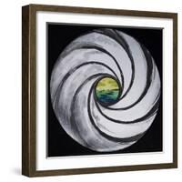 Lense Swirl with Sea and Clouds, 2005-Carolyn Hubbard-Ford-Framed Giclee Print