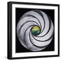 Lense Swirl with Sea and Clouds, 2005-Carolyn Hubbard-Ford-Framed Giclee Print