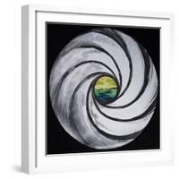 Lense Swirl with Sea and Clouds, 2005-Carolyn Hubbard-Ford-Framed Giclee Print