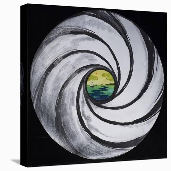 Lense Swirl with Sea and Clouds, 2005-Carolyn Hubbard-Ford-Stretched Canvas