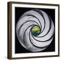 Lense Swirl with Sea and Clouds, 2005-Carolyn Hubbard-Ford-Framed Giclee Print