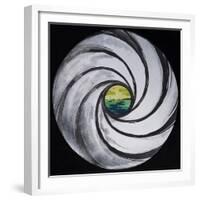 Lense Swirl with Sea and Clouds, 2005-Carolyn Hubbard-Ford-Framed Giclee Print