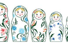 Russian Dolls-lenta-Art Print