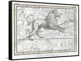 Leo Constellation, Zodiac, 1822-Science Source-Framed Stretched Canvas