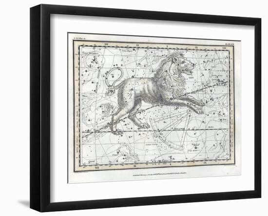 Leo Constellation, Zodiac, 1822-Science Source-Framed Giclee Print