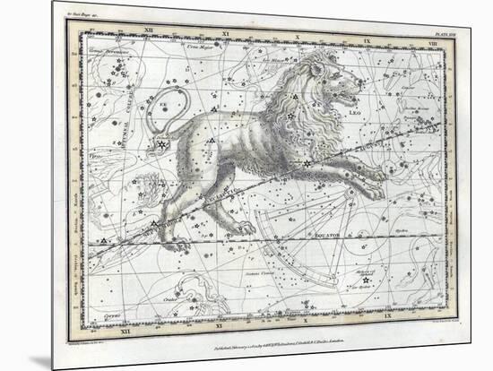 Leo Constellation, Zodiac, 1822-Science Source-Mounted Giclee Print