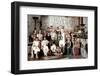 Leo Genn, Robert Taylor, Deborah Kerr, Peter Ustinov and Patricia Laffan around Mervyn LeRoy on the-null-Framed Photo