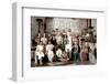 Leo Genn, Robert Taylor, Deborah Kerr, Peter Ustinov and Patricia Laffan around Mervyn LeRoy on the-null-Framed Photo