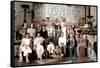 Leo Genn, Robert Taylor, Deborah Kerr, Peter Ustinov and Patricia Laffan around Mervyn LeRoy on the-null-Framed Stretched Canvas