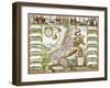 Leo Hollandicus' by Nicolas Visscher.A Map Of Holland-Visscher-Framed Giclee Print