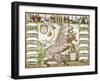 Leo Hollandicus' by Nicolas Visscher.A Map Of Holland-Visscher-Framed Giclee Print