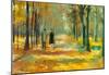 Leo Lesser Ury Couple Walking in the Woods Art Print Poster-null-Mounted Poster