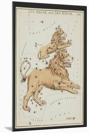 Leo Major and Leo Minor Constellations, 1825-Science Source-Mounted Giclee Print