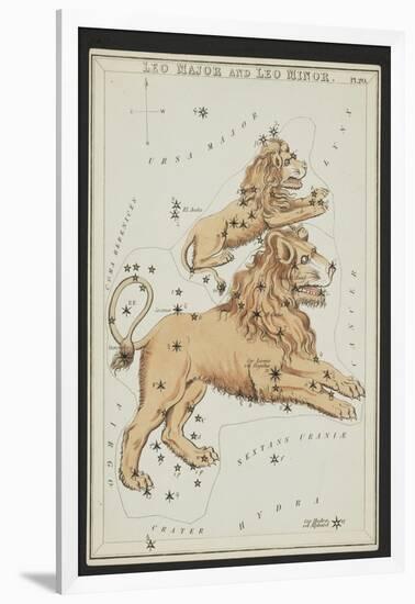 Leo Major and Leo Minor Constellations, 1825-Science Source-Framed Giclee Print