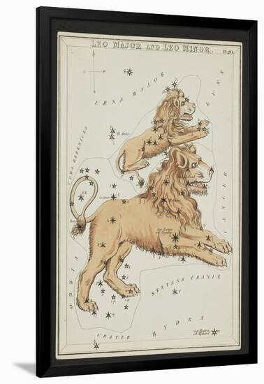 Leo Major and Leo Minor Constellations, 1825-Science Source-Framed Giclee Print