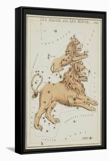 Leo Major and Leo Minor Constellations, 1825-Science Source-Framed Stretched Canvas