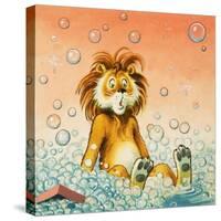 Leo the Friendly Lion-Virginio Livraghi-Stretched Canvas