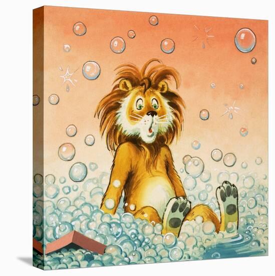 Leo the Friendly Lion-Virginio Livraghi-Stretched Canvas