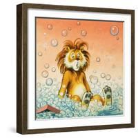 Leo the Friendly Lion-Virginio Livraghi-Framed Giclee Print