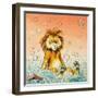 Leo the Friendly Lion-Virginio Livraghi-Framed Giclee Print