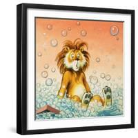 Leo the Friendly Lion-Virginio Livraghi-Framed Giclee Print