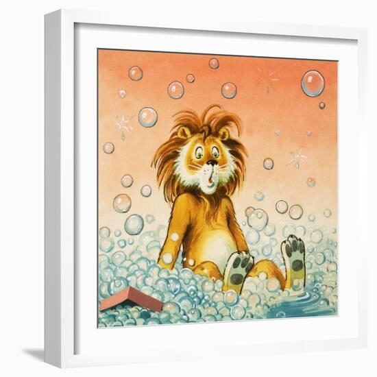 Leo the Friendly Lion-Virginio Livraghi-Framed Giclee Print