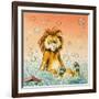 Leo the Friendly Lion-Virginio Livraghi-Framed Giclee Print