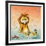 Leo the Friendly Lion-Virginio Livraghi-Framed Giclee Print