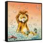 Leo the Friendly Lion-Virginio Livraghi-Framed Stretched Canvas