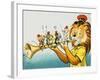 Leo the Friendly Lion-Virginio Livraghi-Framed Giclee Print