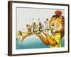 Leo the Friendly Lion-Virginio Livraghi-Framed Giclee Print