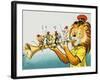 Leo the Friendly Lion-Virginio Livraghi-Framed Giclee Print