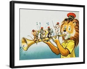 Leo the Friendly Lion-Virginio Livraghi-Framed Giclee Print