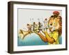 Leo the Friendly Lion-Virginio Livraghi-Framed Giclee Print