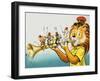 Leo the Friendly Lion-Virginio Livraghi-Framed Giclee Print