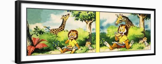 Leo the Friendly Lion-Virginio Livraghi-Framed Premium Giclee Print