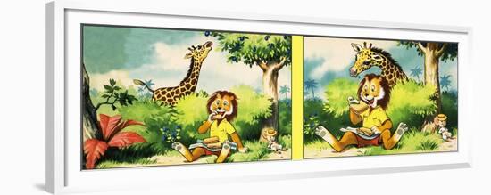 Leo the Friendly Lion-Virginio Livraghi-Framed Premium Giclee Print